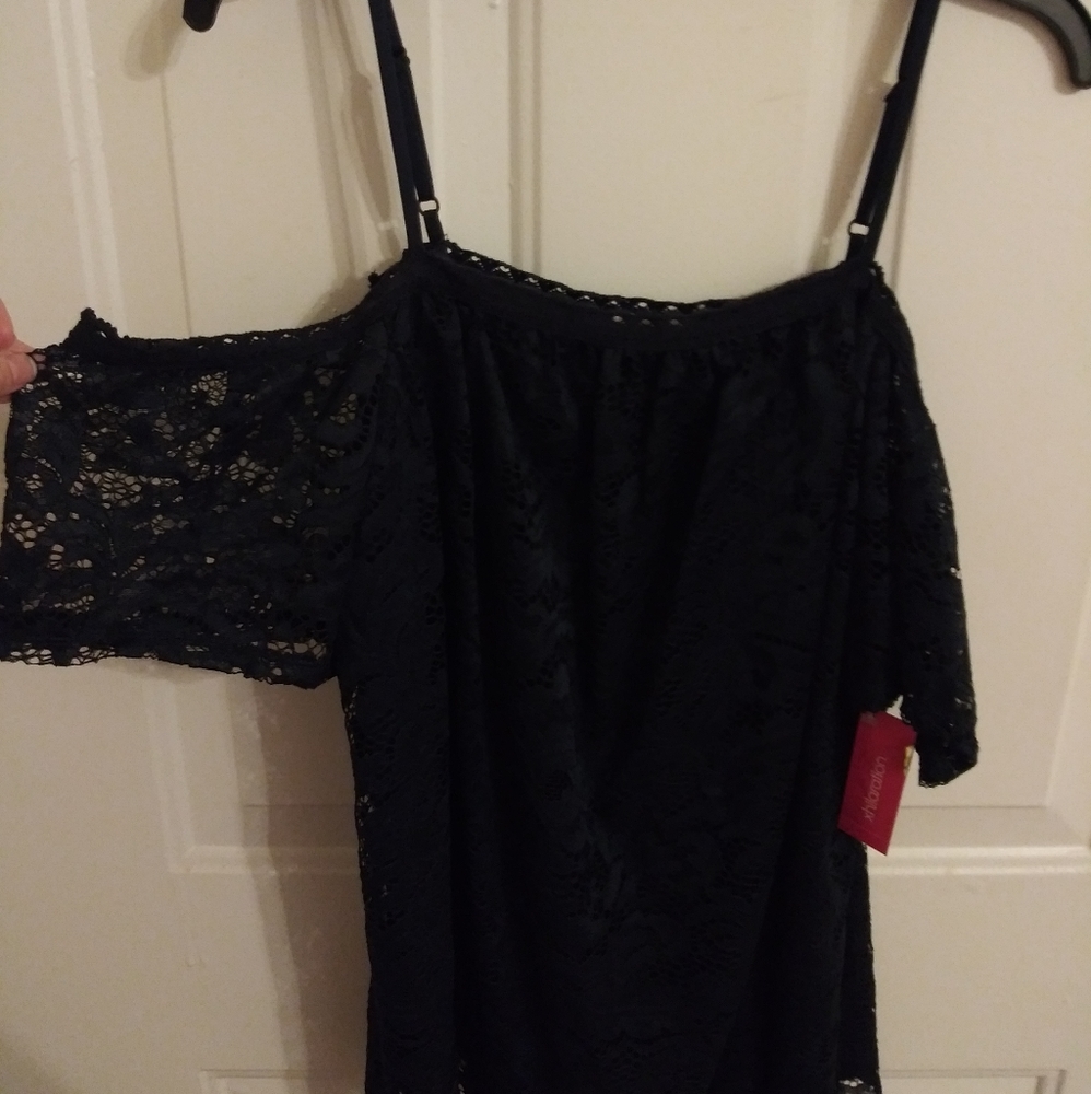 Navy blue spaghetti string top